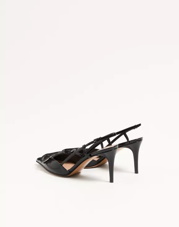 Valentino VLogo Signature Patent Leather Slingback Pump 80Mm - Image 4
